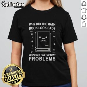 Official Math Book Blues Ladies Tee featuring a stylish design, perfect for math lovers and casual wear.