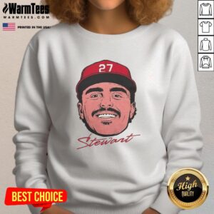Original Sal Stewart Cincinnati Reds MLB Big Face Signature Sweatshirt featuring vibrant team colors and logo.