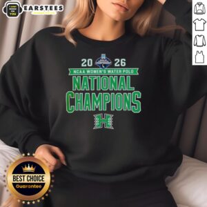 Hawaii Rainbow Wahine victory sweatshirt celebrating the 2026 NCAA Women's Water Polo National Champs.