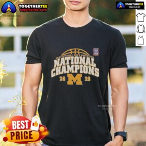 Vintage Michigan Wolverines NCAA Division I Men's Basketball National Champions Final Four T-Shirt design.