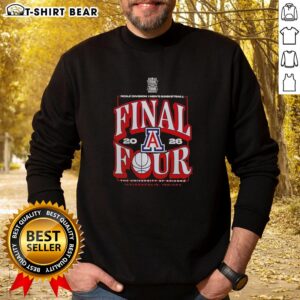 Alt Text: Original Arizona Wildcats 2026 NCAA Men's Basketball Tournament Final Four sweatshirt in team colors, perfect for fans.
