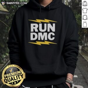 Alt Text: Original Run DMC Electric Hoodie featuring vibrant colors and iconic logo, perfect for fans of classic hip-hop fashion.