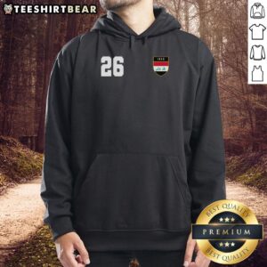 Funny Iraq Nation Football Soccer 26 Jersey Hoodie, featuring vibrant colors and playful design for fans and players alike.