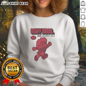Official Sniff Brothers Security Team sweatshirt featuring a bold logo and comfortable design for security professionals.
