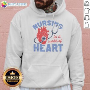 Awesome Nursing is a Work of Heart Ash Hoodie showcasing a stylish design for passionate nurses and healthcare professionals.