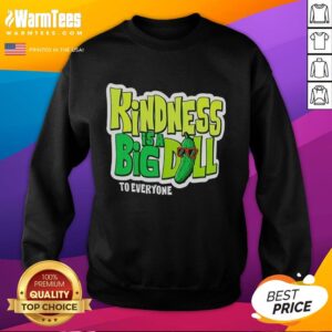 Official Kindness Is A Big Dill Pickle sweatshirt featuring a playful pickle graphic and vibrant colors, perfect for casual wear.