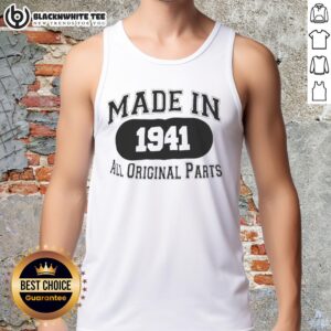 Alt Text: Vintage tank top made in 1941 featuring all original parts, showcasing unique retro style and craftsmanship.