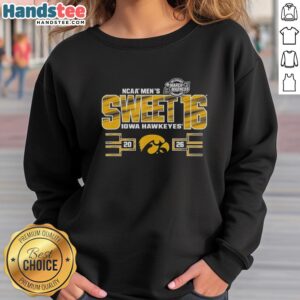 Alt Text: Nice Iowa Hawkeyes NCAA Men's March Madness Sweet 16 2026 sweatshirt featuring team colors and logo.