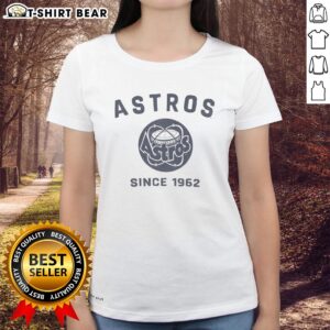 Pretty Houston Astros Cooperstown Duster Ladies Tee in vibrant colors, showcasing team pride and stylish comfort.