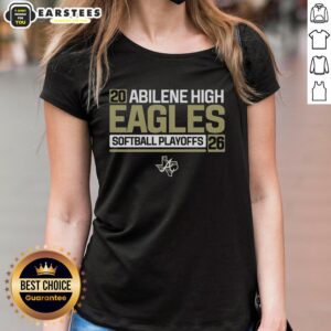 Alt Text: Abilene High Softball Eagles 2026 playoff ladies tee featuring team colors and logo, perfect for fans and supporters.