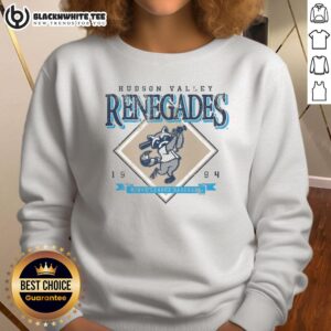 Awesome Hudson Valley Renegades Minor League Baseball sweatshirt from 1994 featuring classic farm home run design.