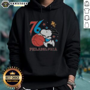 Awesome Sixers Snoopy 76 Philadelphia hoodie featuring a vibrant design, perfect for fans of the Philadelphia 76ers.