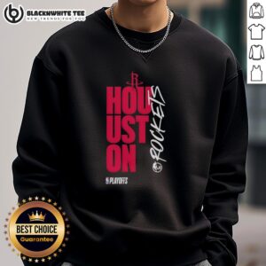 Nice Houston Rockets playoff logo sweatshirt featuring vibrant team colors and stylish design for fans.