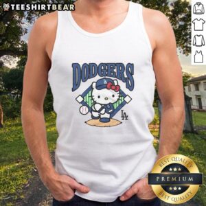 Hello Kitty x Los Angeles Dodgers first pitch tank top featuring vibrant graphics and a playful design for fans.