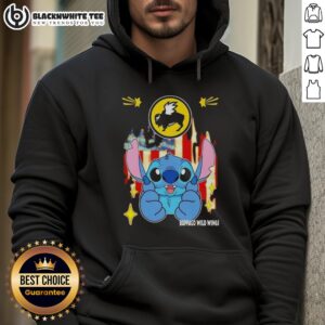 Alt Text: Stylish Pretty Stitch Like Buffalo Wild Wings USA Flag Hoodie showcasing vibrant colors and a unique design.