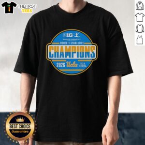 UCLA Bruins Big Ten Women's Gymnastics Tournament Champions T-Shirt featuring team colors and logo.