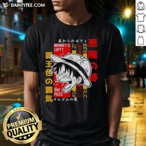 Original Monkey D. Luffy One Piece Anime Graphic T-Shirt featuring vibrant artwork of Luffy in his signature pose.