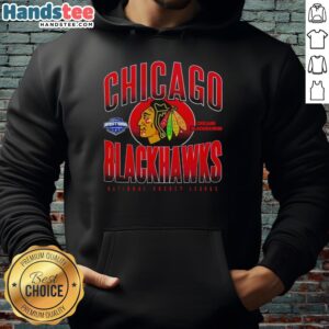 Nice Chicago Blackhawks throwback black boxy hoodie featuring vintage logo design, perfect for fans and stylish wear.