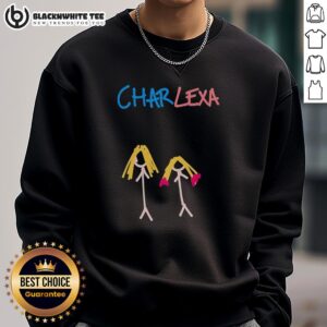 Top Charlexa Charlotte Flair and Alexa Bliss WWE sweatshirt featuring vibrant graphics and stylish design for fans.