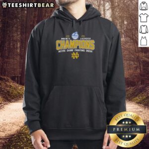 Top NCAA Notre Dame Fighting Irish 2026 ACC Men's Lacrosse Tournament Champions hoodie design showcasing team pride.