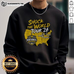 Awesome Michigan Wolverines MBB 2026 National Champions sweatshirt showcasing bold team colors and logo on a stylish design.