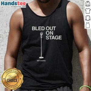Premium microphone standing on stage during the Hail The Sun Cut Tour Fade Back 2026, highlighting the tank top design.