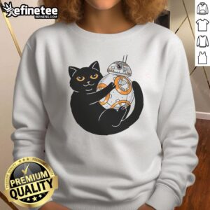 Original Cat and Droid Star Wars sweatshirt featuring unique designs for fans of sci-fi and feline lovers.