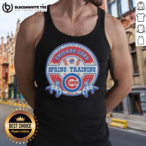 Vintage Chicago Cubs spring training 2026 tank top featuring a cowboy design, perfect for MLB fans and collectors.