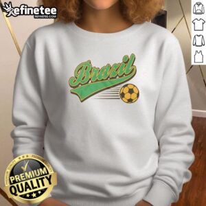 Alt Text: Original Brazil Sports Text World Cup Football Sweatshirt featuring vibrant colors and iconic design. Perfect for fans!