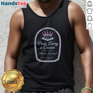 Alt Text: Stylish Nice Pour Larry A Crown Tank Top featuring a vibrant design, perfect for summer fashion and casual wear.