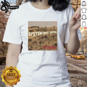 Nice System Eines Untens Toxicity Album Cover on a Ladies Tee, featuring vibrant graphics and stylish design.