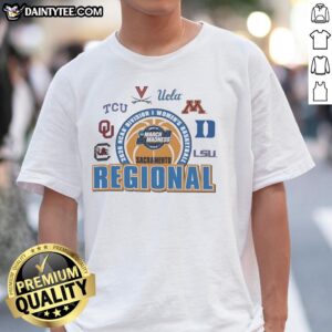 Alt Text: Original NCAA Division I Women's Basketball Sacramento Regional 2026 T-shirt featuring vibrant graphics and team colors.