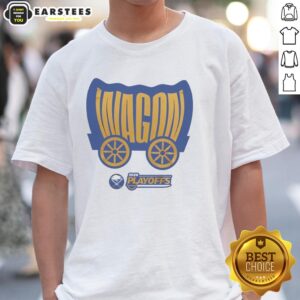 Hot Buffalo Sabres Wagon 2026 Playoffs T-Shirt featuring vibrant team colors and bold graphics for fans.