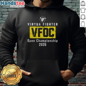 Premium Virtua Fighter Open Championship 2026 hoodie featuring a stylish design and vibrant colors for fans.
