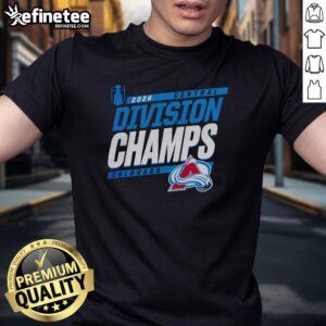 Pretty Colorado Avalanche 2026 Division Champs T-Shirt featuring team colors and logo, perfect for fans.