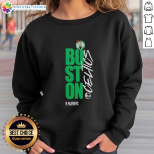 Alt Text: 2026 Boston Celtics playoff sweatshirt featuring team colors and logo, perfect for fans cheering in style.