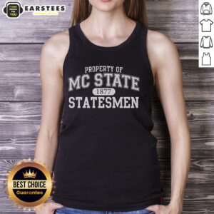 Good Property of McState Statesmen 1877 tank top featuring vintage design and classic sportswear style.
