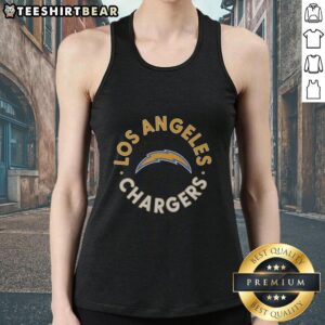 Top Los Angeles Chargers Circle Tank Top featuring team logo in vibrant colors, perfect for game day or casual wear.