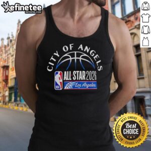 Official Los Angeles Clippers City of Angels All-Star 2026 tank top featuring vibrant team colors and logo.
