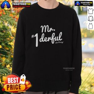 Top Tyrus wearing Mr. Wonderful sweatshirt, showcasing a stylish and cozy fashion statement for fans.