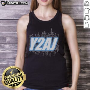 Premium Y2AJ WWE tank top featuring bold graphics and a comfortable fit, perfect for wrestling fans.