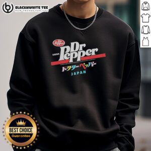 Official Dr Pepper Japan sweatshirt featuring vibrant design, ideal for fans of the iconic soda brand and stylish apparel.