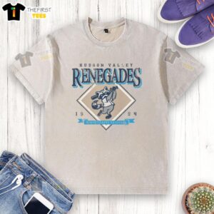 Official Hudson Valley Renegades Minor League Baseball The Farm Home Run 1994 washed t-shirt, vintage design.
