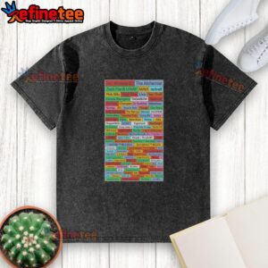 Alt Text: Nice Earl sweatshirt featuring The Alchemist, Zack Fox, and Uway name list on a washed T-shirt design.