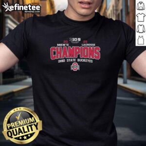 Alt Text: Original Ohio State Buckeyes Men's Lacrosse 2026 Big Ten Conference Champions T-Shirt featuring team logo and colors.