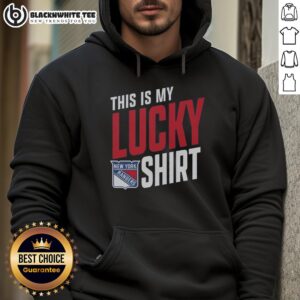 Lucky hoodie featuring the New York Rangers logo, perfect for hockey fans and game day attire.