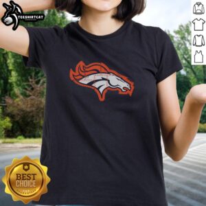 Good Denver Broncos Rivet Logo Ladies Tee featuring stylish design and vibrant team colors for female fans.