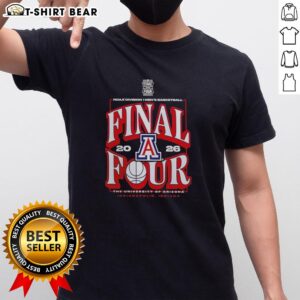Original Arizona Wildcats 2026 NCAA Men's Basketball Tournament Final Four T-Shirt featuring team logo and vibrant colors.