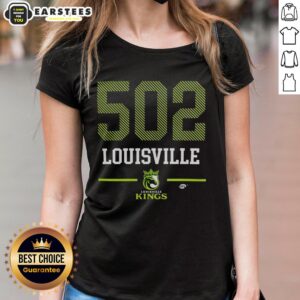 Awesome 502 Louisville Kings area code ladies tee featuring stylish design and comfortable fit for fans of Louisville.