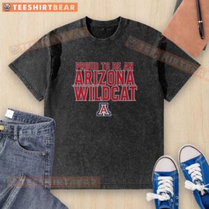Premium Arizona Basketball 'Proud to Be an Arizona Wildcat' washed t-shirt showcasing team spirit and comfort.